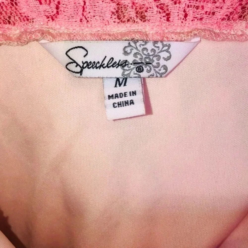 SPEECKLESS Pink Lace & Speckled High Low Dress